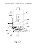 Power transmission member for head movement mechanism, and disk device equipped with the head movement mechanism diagram and image