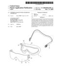 Swimming Goggles with a Frameless Unitary Len diagram and image