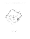 Swimming Goggles with a Frameless Unitary Len diagram and image