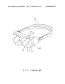 Swimming Goggles with a Frameless Unitary Len diagram and image