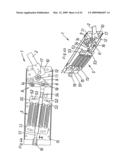 Actuating mechanism for a pivotably mounted actuating arm diagram and image