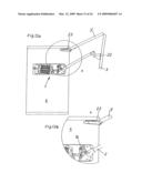 Actuating mechanism for a pivotably mounted actuating arm diagram and image