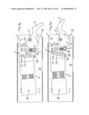 Actuating mechanism for a pivotably mounted actuating arm diagram and image