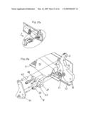 Actuating mechanism for a pivotably mounted actuating arm diagram and image