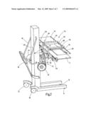 Transport cart for needle boards diagram and image