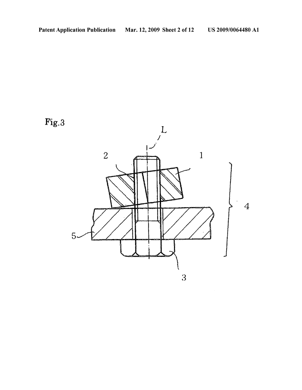 Method of a fastening a bolt and a nut and their fastening structure - diagram, schematic, and image 03