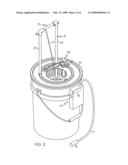 Aerated bucket for live bait diagram and image