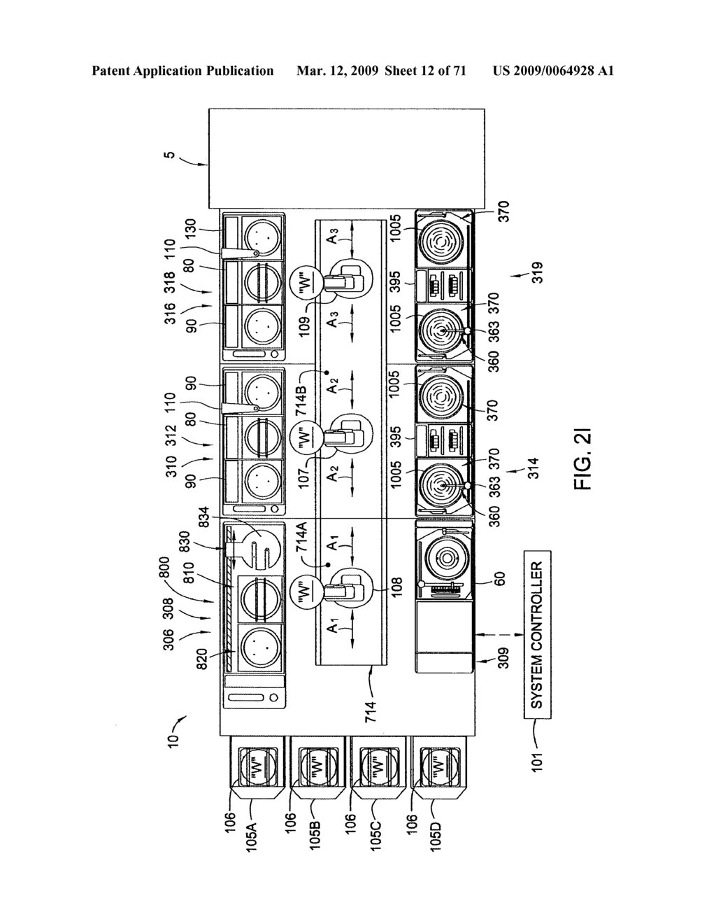 CLUSTER TOOL ARCHITECTURE FOR PROCESSING A SUBSTRATE - diagram, schematic, and image 13