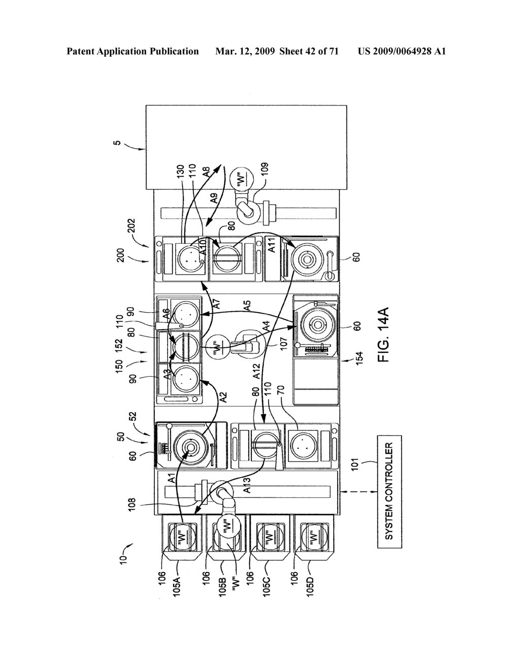 CLUSTER TOOL ARCHITECTURE FOR PROCESSING A SUBSTRATE - diagram, schematic, and image 43