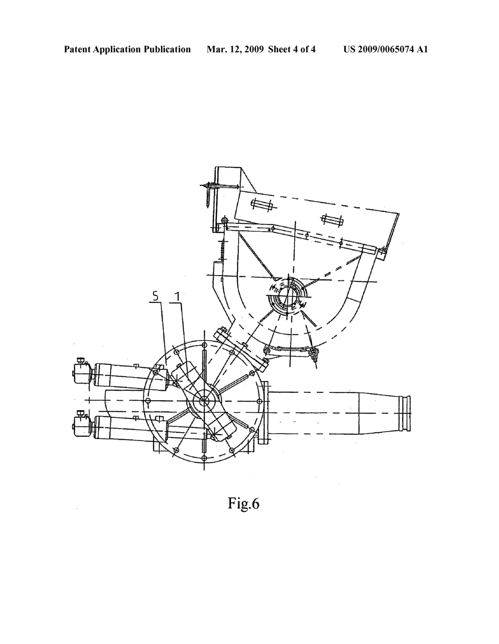 Distribution valve for concrete transport pump - diagram, schematic, and image 05