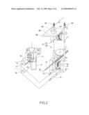 DEVICE AND METHOD FOR WINDING A COIL OF RIGID WIRE AROUND A RING CORE diagram and image