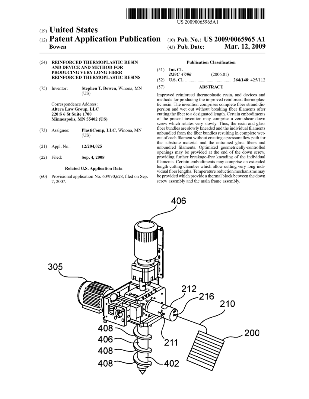  REINFORCED THERMOPLASTIC RESIN AND DEVICE AND METHOD FOR PRODUCING VERY LONG FIBER REINFORCED THERMOPLASTIC RESINS - diagram, schematic, and image 01