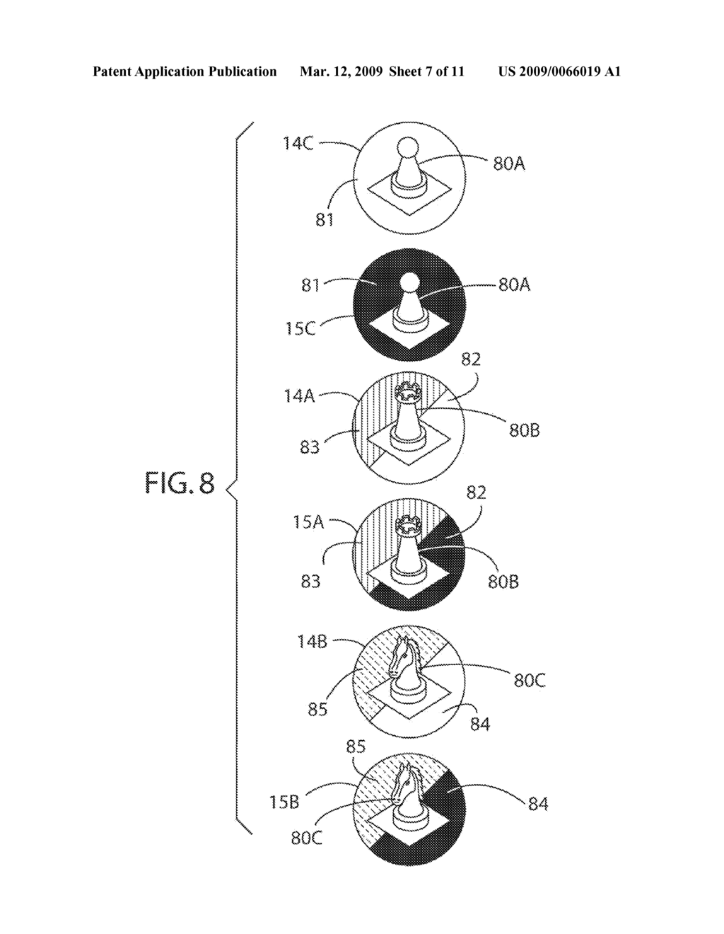 BILLIARD GAME WITH CHESS INDICIA AND METHOD OF PLAY - diagram, schematic, and image 08