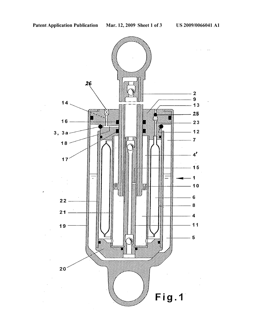 Self-pumping hydropneumatic spring strut - diagram, schematic, and image 02