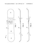 SNOWBOARD WITH RETRACTABLE BRAKING DEVICE diagram and image