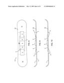 SNOWBOARD WITH RETRACTABLE BRAKING DEVICE diagram and image