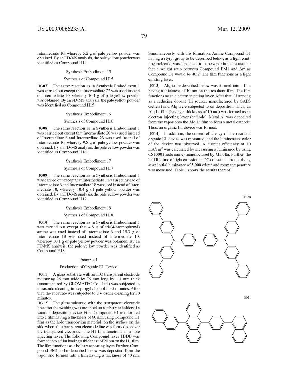 AROMATIC AMINE DERIVATIVE AND ORGANIC ELECTROLUMINESCENCE DEVICE USING THE SAME - diagram, schematic, and image 80