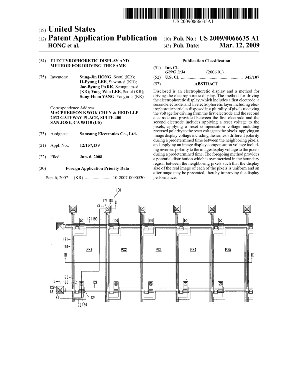 Electyrophoretic display and method for driving the same - diagram, schematic, and image 01