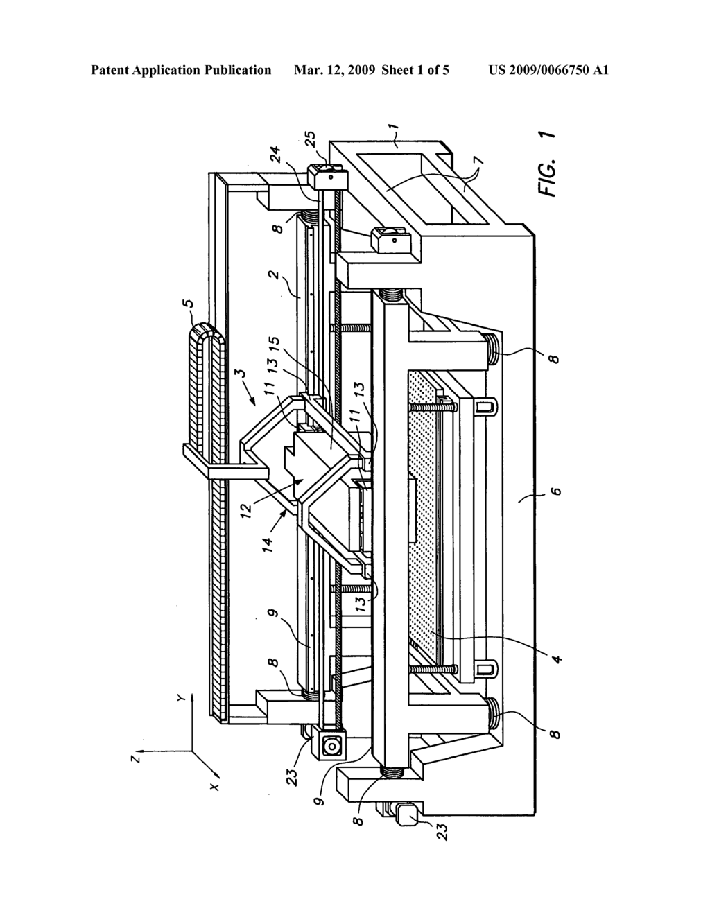 Forceless support frame for printhead shuttle in digital printers - diagram, schematic, and image 02