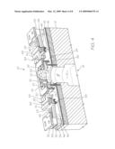 NOZZLE ARRANGEMENT FOR AN INK JET PRINTER HAVING SYMMETRICALLY ARRANGED ACTUATORS diagram and image