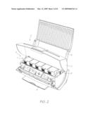 PRINTER WITH MUTUALLY ENGAGING INK CARTRIDGE, PRINTHEAD CARTRIDGE AND PRINTER BODY diagram and image