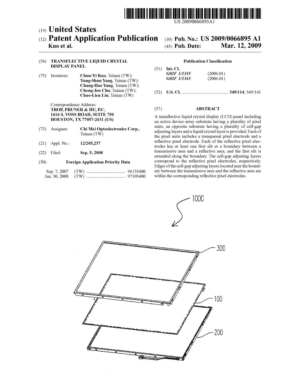 Transflective Liquid Crystal Display Panel - diagram, schematic, and image 01