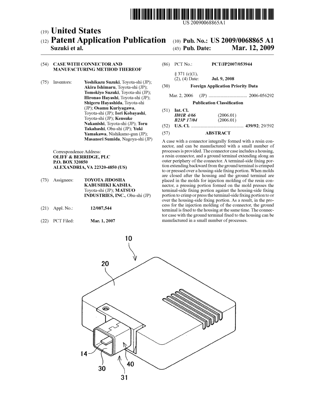 Case with Connector and Manufacturing Method Thereof - diagram, schematic, and image 01