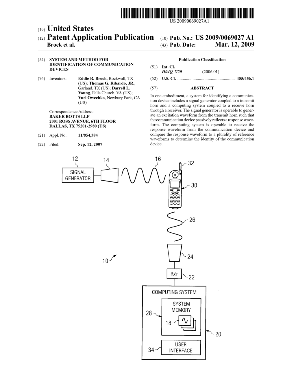 System and Method for Identification of Communication Devices - diagram, schematic, and image 01