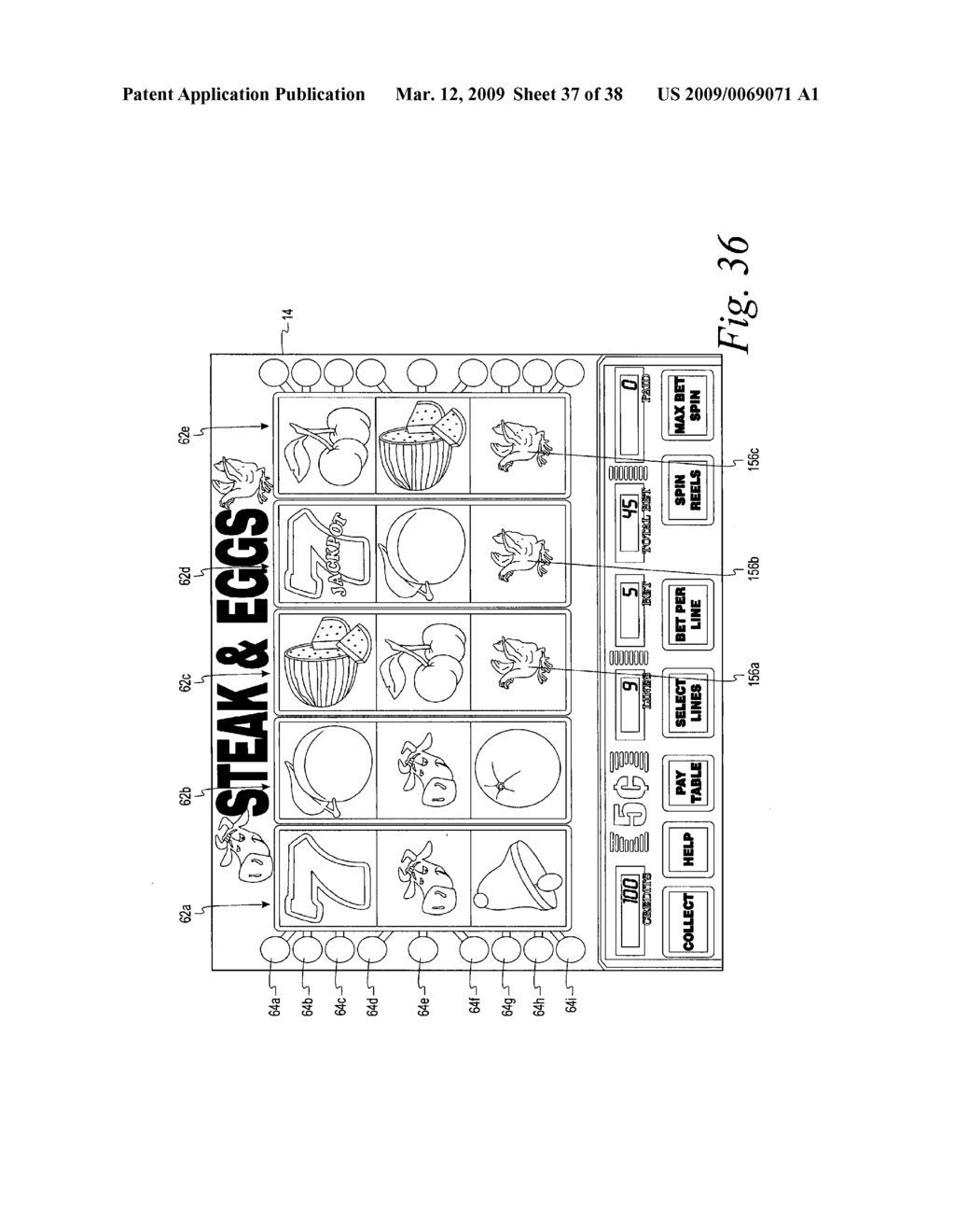 GAMING SYSTEM WITH CASCADING SYMBOL FEATURE - diagram, schematic, and image 38