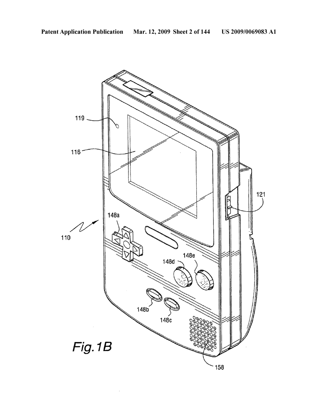 Portable video game system - diagram, schematic, and image 03