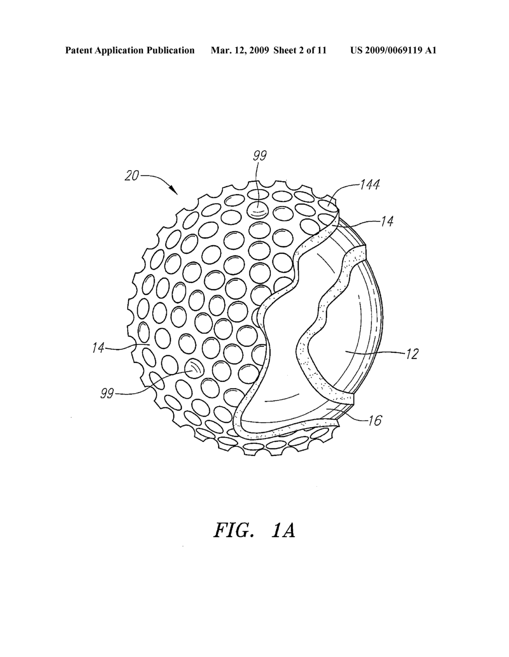 LOW VOLUME COVER FOR A GOLF BALL - diagram, schematic, and image 03