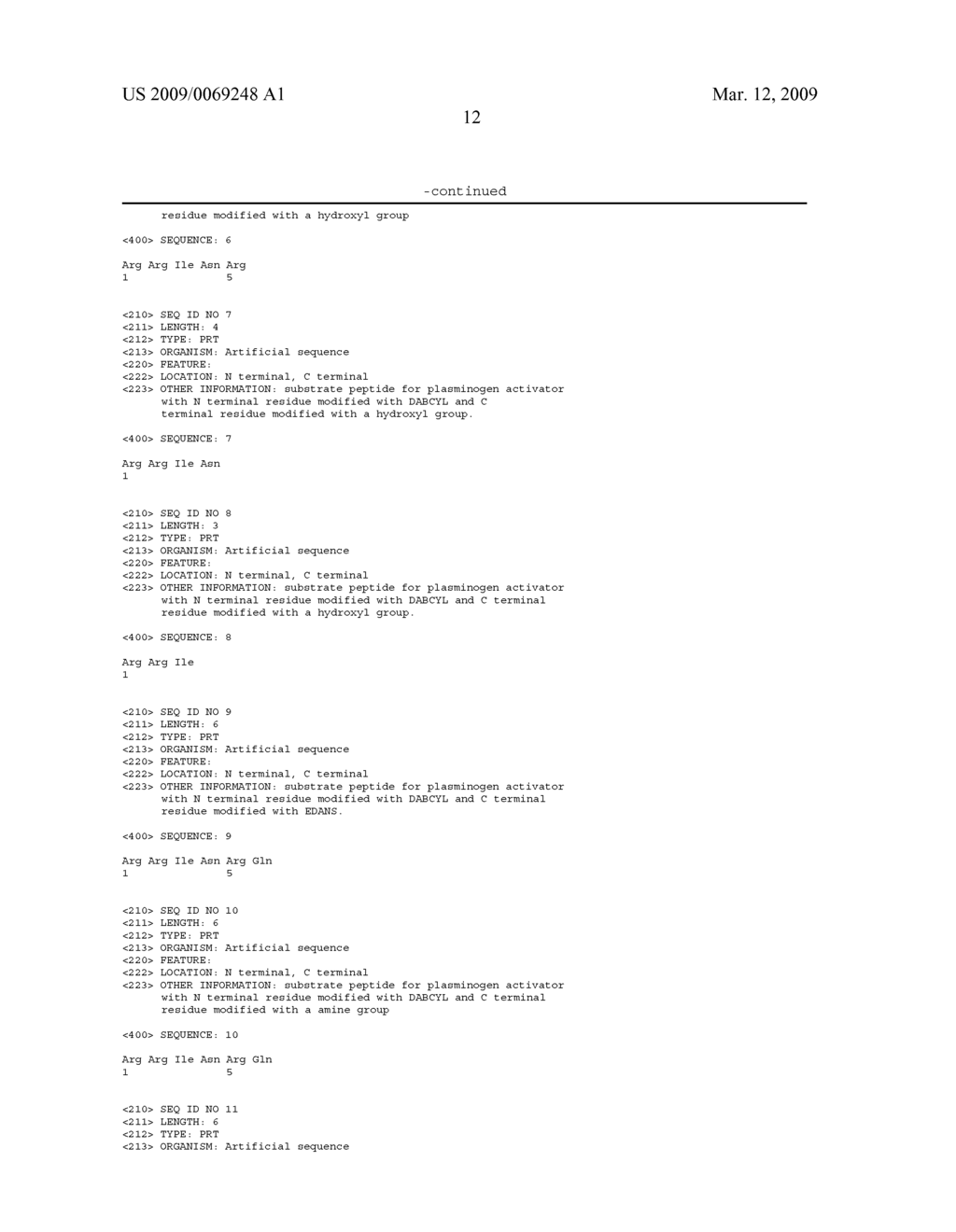 Substrate peptide sequences for plague plasminogen activator and uses thereof - diagram, schematic, and image 31