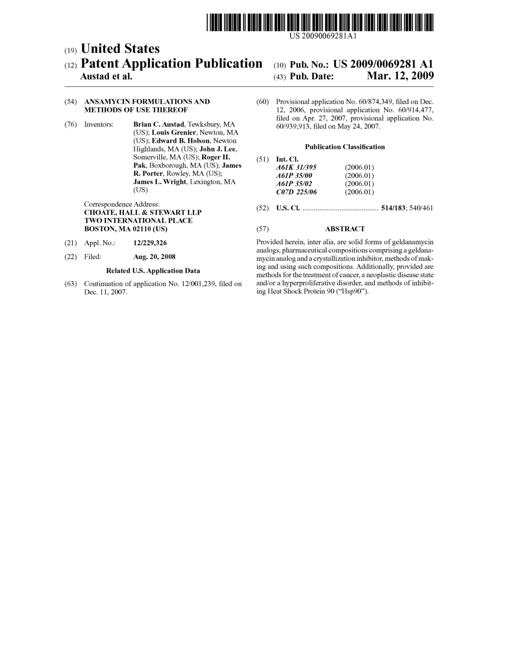 Ansamycin formulations and methods of use thereof - diagram, schematic, and image 01