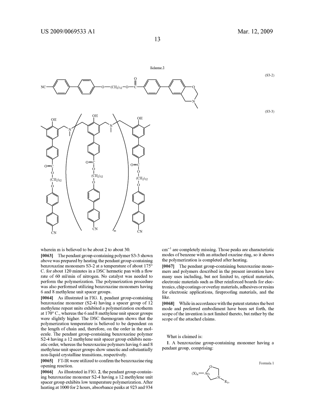 Benzoxazine monomers, polymers and compositions - diagram, schematic, and image 15