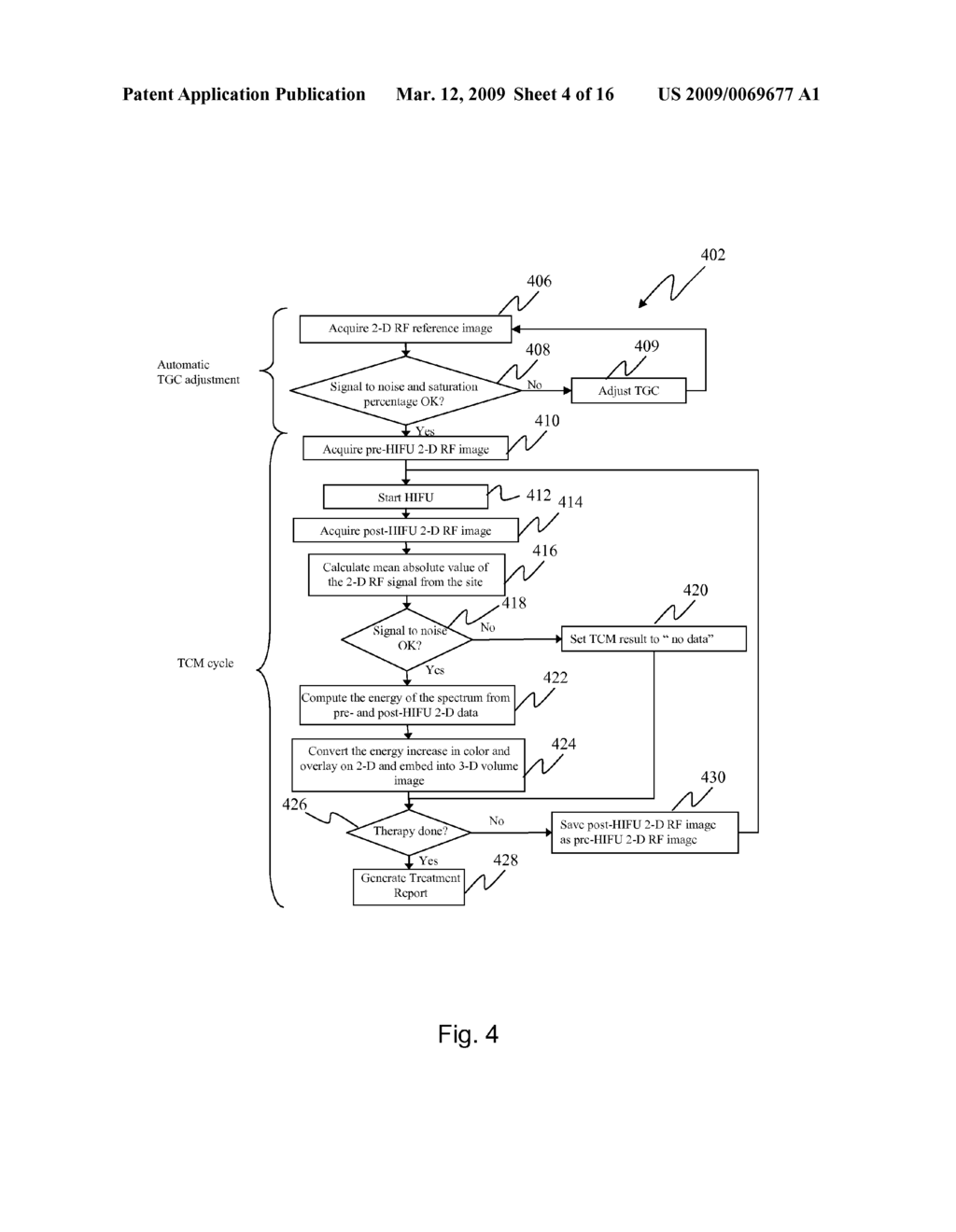 SYSTEM AND METHOD FOR TISSUE CHANGE MONITORING DURING HIFU TREATMENT - diagram, schematic, and image 05