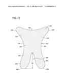 BODY ADHERING ABSORBENT ARTICLE AND METHOD FOR DONNING SUCH ARTICLE diagram and image