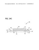 BODY ADHERING ABSORBENT ARTICLE AND METHOD FOR DONNING SUCH ARTICLE diagram and image