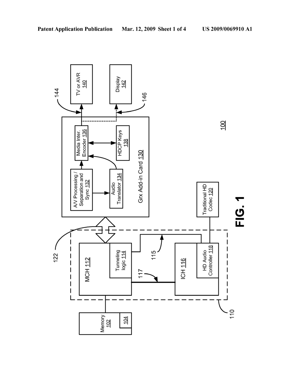 ENCAPSULATION OF HIGH DEFINITION AUDIO DATA OVER AN INPUT/OUTPUT INTERCONNECT - diagram, schematic, and image 02