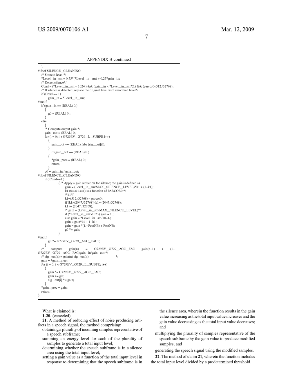 Method and system for reducing effects of noise producing artifacts in a speech signal - diagram, schematic, and image 11