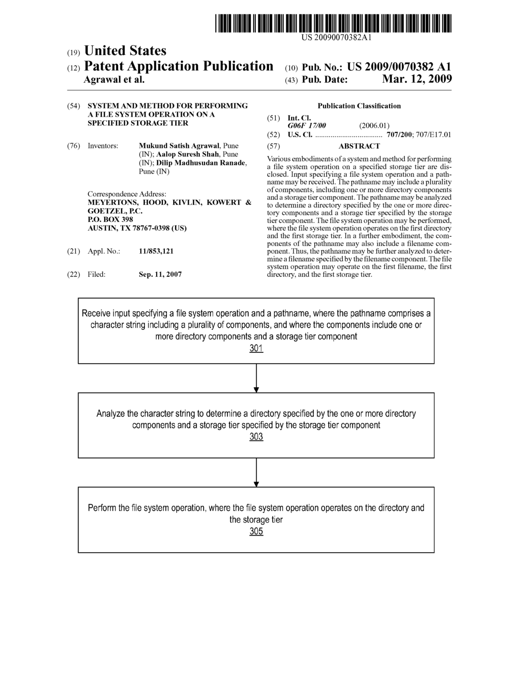 System and Method for Performing a File System Operation on a Specified Storage Tier - diagram, schematic, and image 01