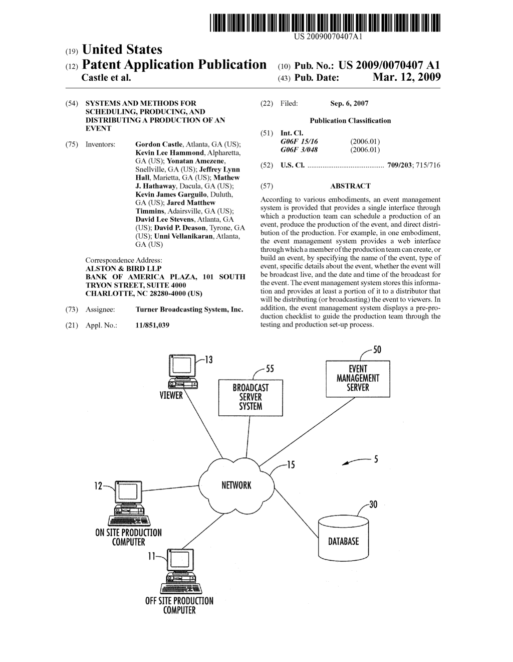 SYSTEMS AND METHODS FOR SCHEDULING, PRODUCING, AND DISTRIBUTING A PRODUCTION OF AN EVENT - diagram, schematic, and image 01