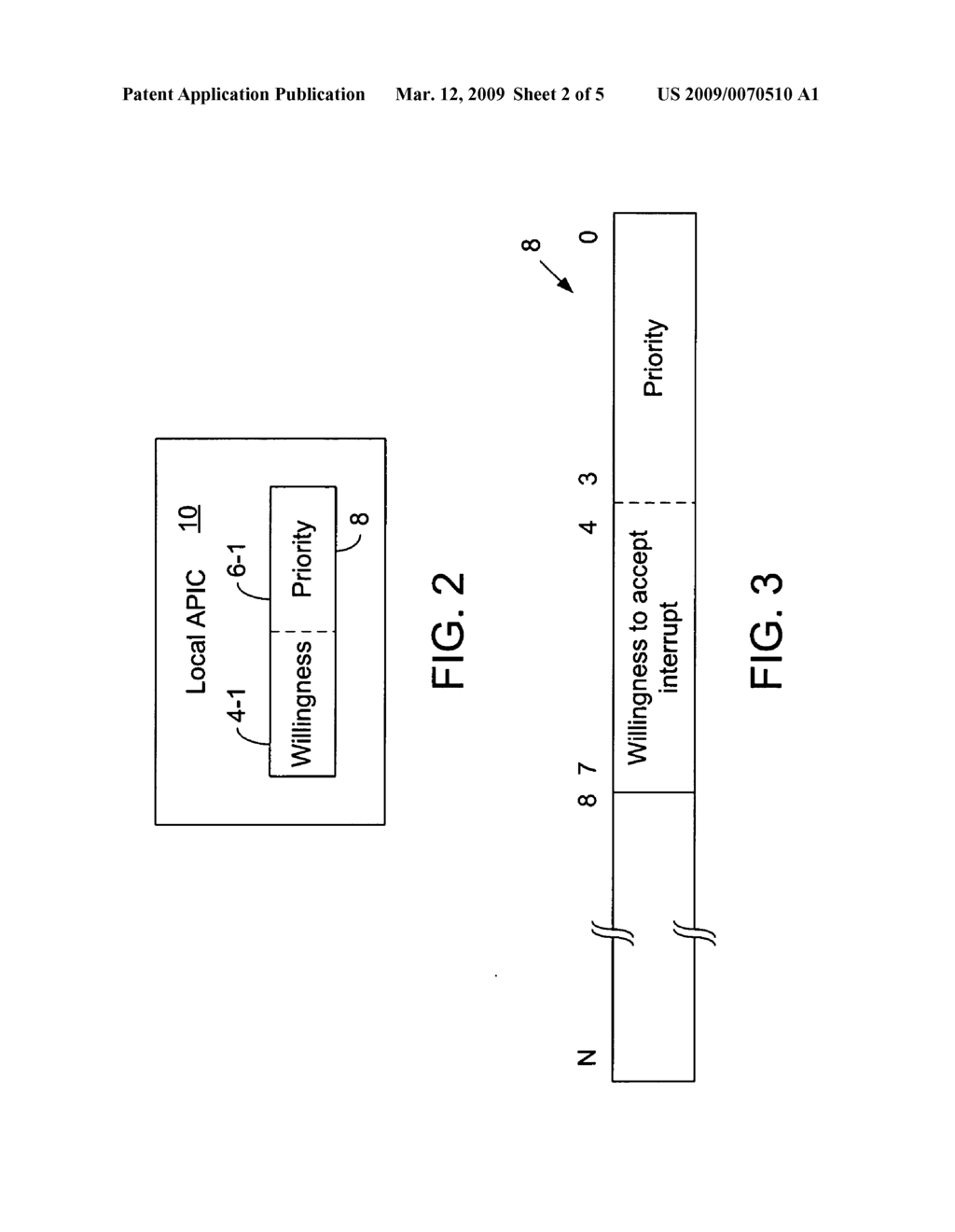 PROCESSOR SELECTION FOR AN INTERRUPT BASED ON WILLINGNESS TO ACCEPT THE INTERRUPT AND ON PRIORITY - diagram, schematic, and image 03