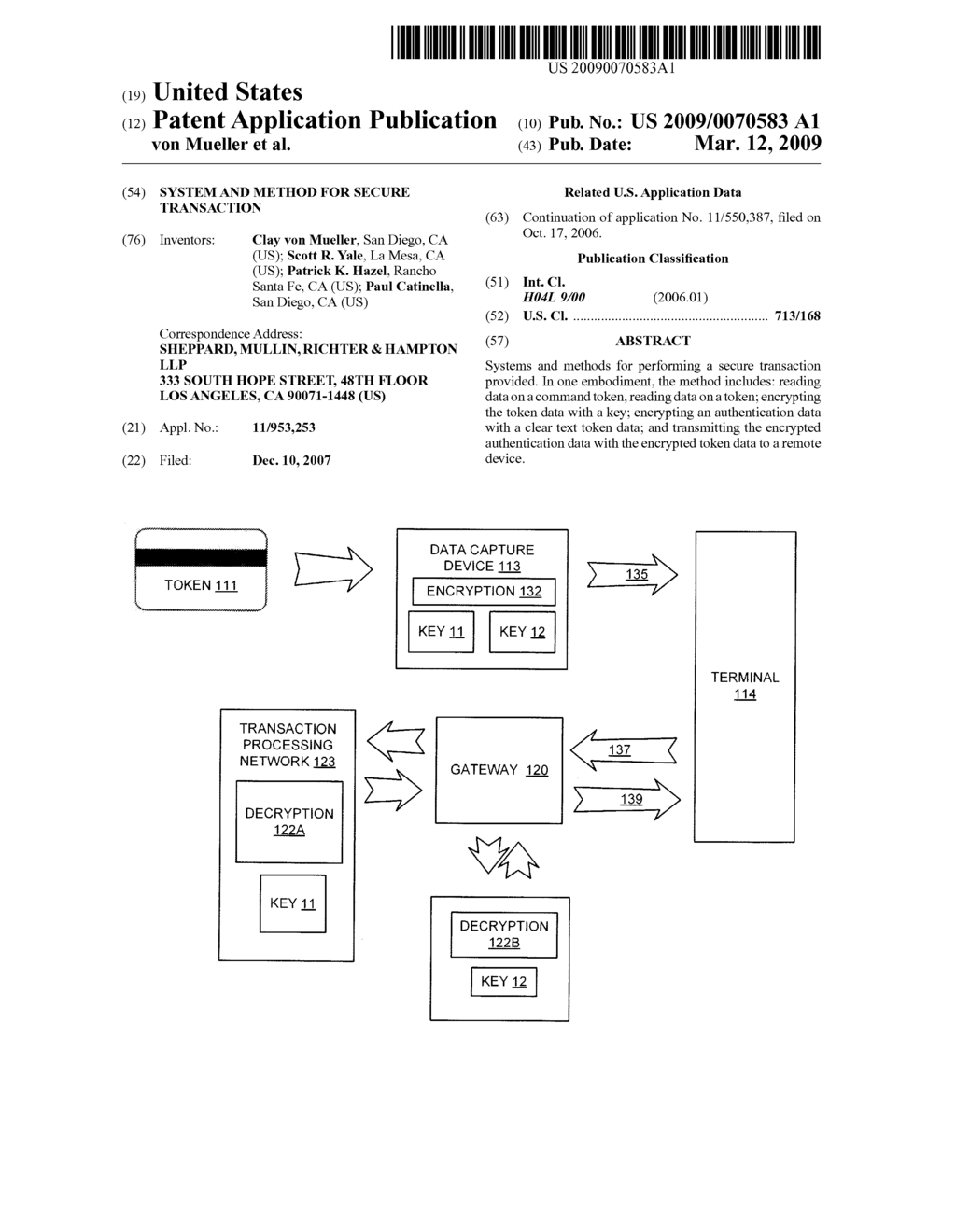 SYSTEM AND METHOD FOR SECURE TRANSACTION - diagram, schematic, and image 01