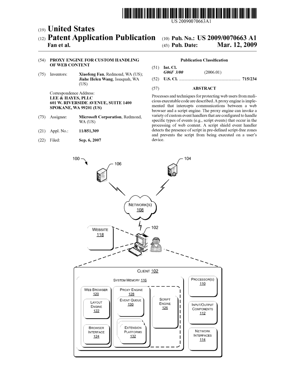 PROXY ENGINE FOR CUSTOM HANDLING OF WEB CONTENT - diagram, schematic, and image 01