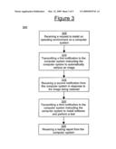 Method and system for restoring an operating environment on a computer system diagram and image