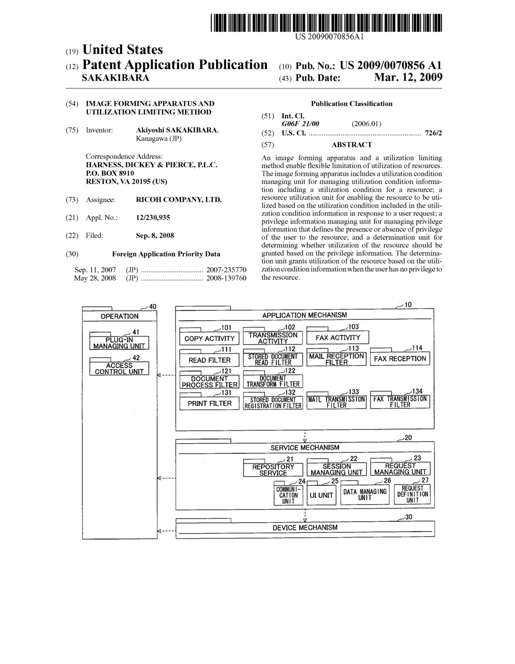 Image forming apparatus and utilization limiting method - diagram, schematic, and image 01