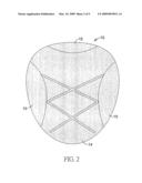 Protective sports-pad diagram and image