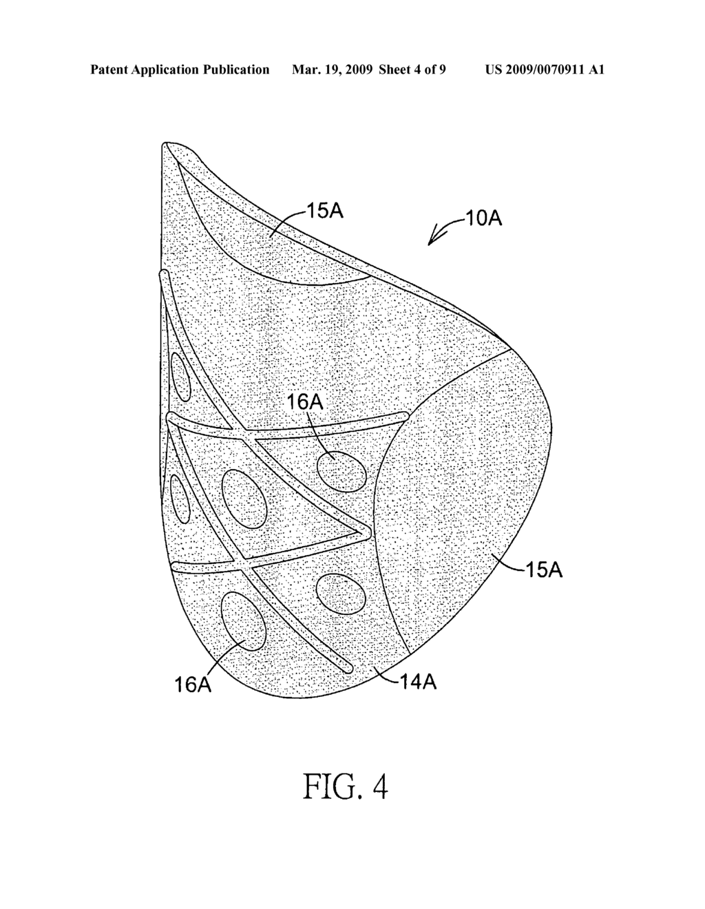 Protective sports-pad - diagram, schematic, and image 05