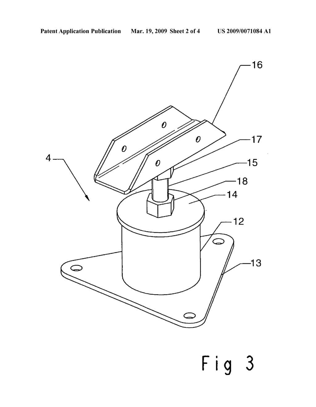 Pedestal support and floor constructed of such pedestal supports - diagram, schematic, and image 03