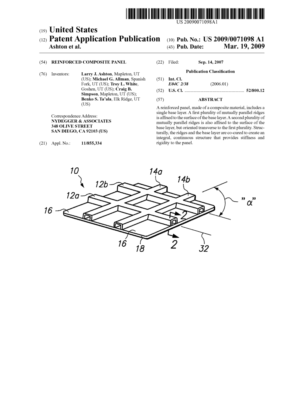 REINFORCED COMPOSITE PANEL - diagram, schematic, and image 01